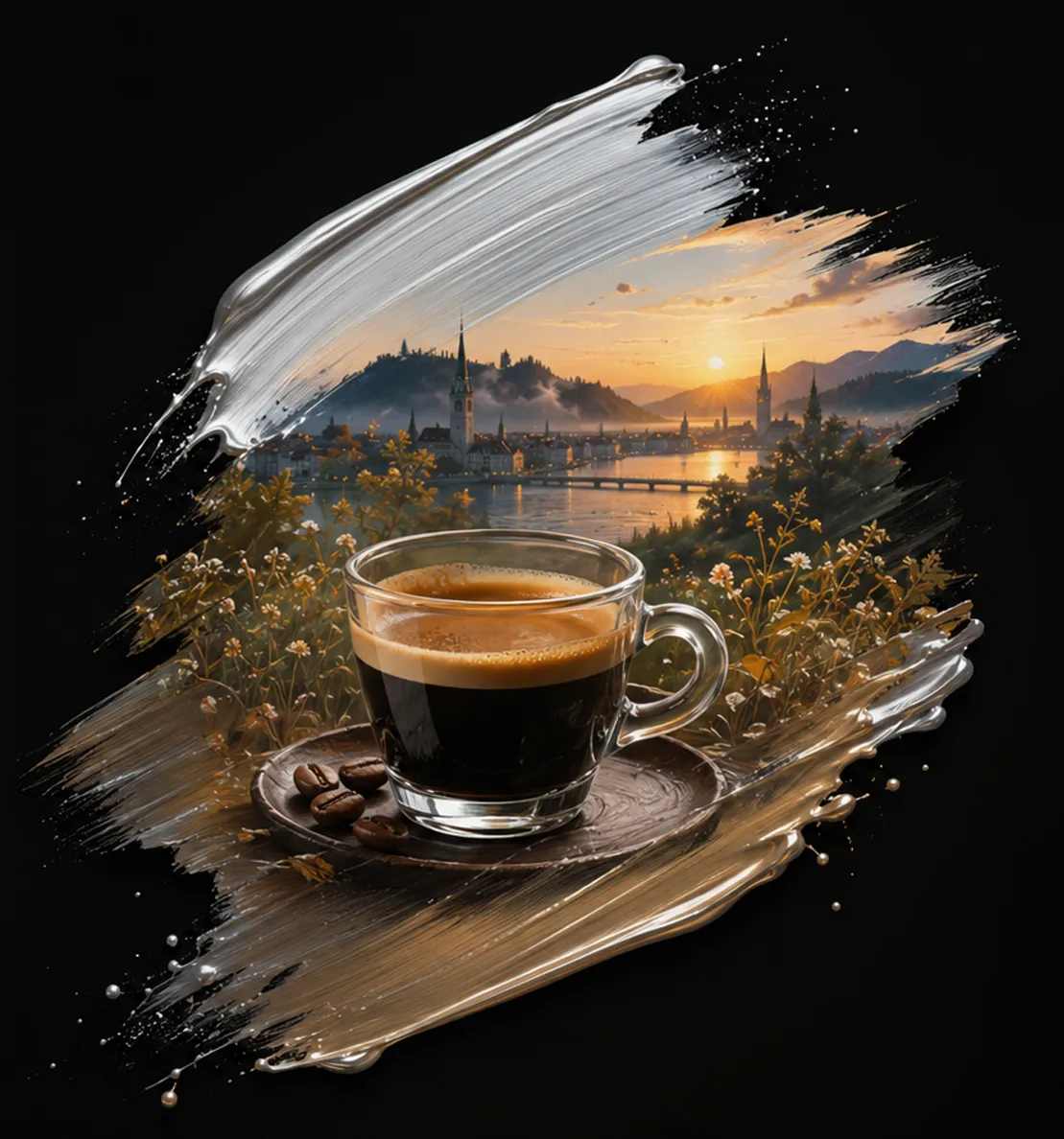 Innenansicht des Caffé Handelshof in Zürich