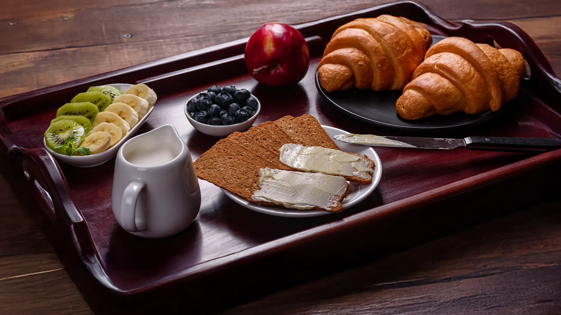 Frühstück und Kaffee am Morgen